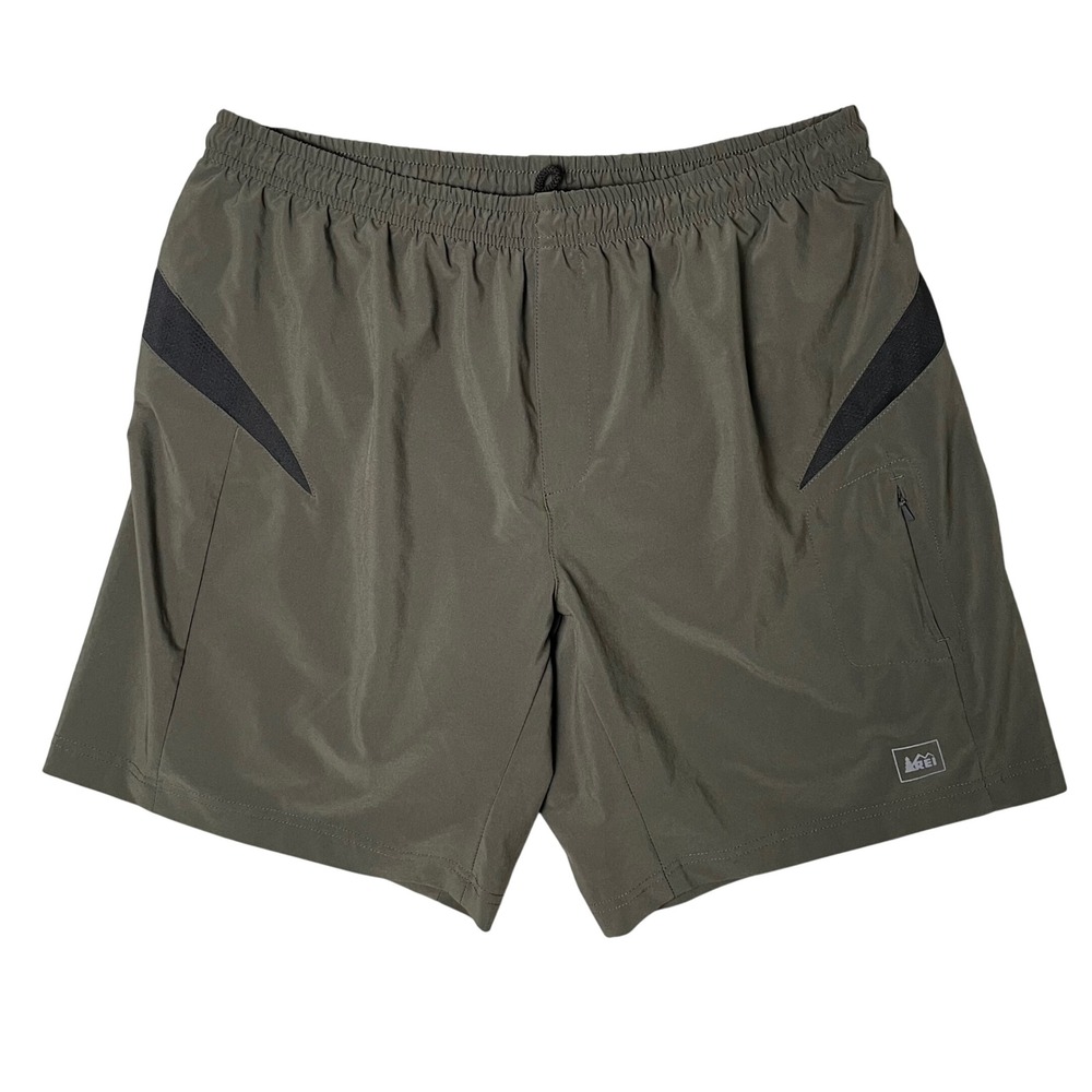 REI Co op Mens Active Performance Shorts Green Lined Large Gorpcore Outdoor